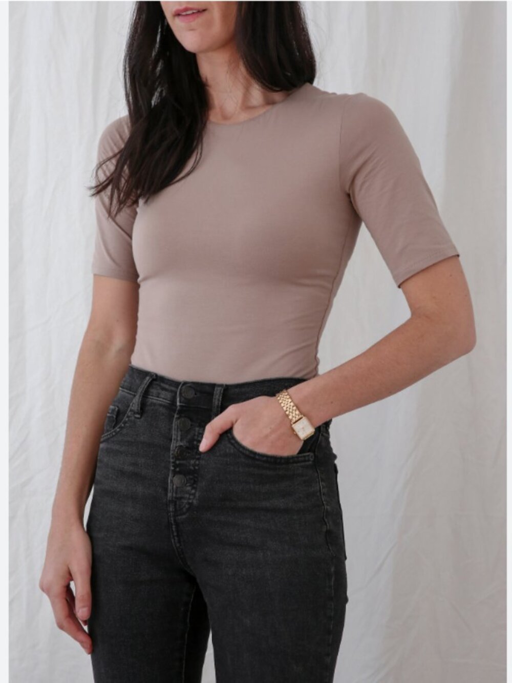 Everlane The Short-Sleeve Crew Neck Bodysuit - size XS